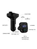 Pro X8 Araç Fm Transmitter 5.0 Bluetooth Araç Kiti Usb Mp3 Sd Kart Çakmaklık Girişli Araba Oto Teyp CAR