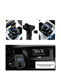 Pro X8 Araç Fm Transmitter 5.0 Bluetooth Araç Kiti Usb Mp3 Sd Kart Çakmaklık Girişli Araba Oto Teyp CAR