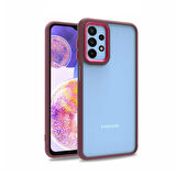 Gpack Samsung Galaxy A23 Kılıf Flora Sert Silikon Arkası Cam Şeffaf 