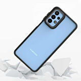Gpack Samsung Galaxy A23 Kılıf Flora Sert Silikon Arkası Cam Şeffaf 