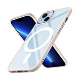 Gpack Apple iPhone 13 Kılıf Wireless Şarj Özellikli Buttom Magsafe Silikon Kapak