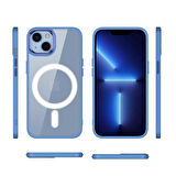 Gpack Apple iPhone 13 Kılıf Wireless Şarj Özellikli Buttom Magsafe Silikon Kapak