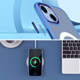 Gpack Apple iPhone 13 Kılıf Wireless Şarj Özellikli Buttom Magsafe Silikon Kapak