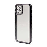 Gpack Apple iPhone 12 Kılıf Kamera Korumalı Taşlı Mina Silikon