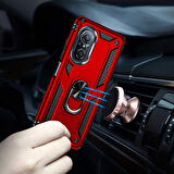 Gpack Huawei Nova 9 SE Kılıf Vega Sert Silikon Tank Standlı Yüzüklü MıknatıslıNano