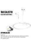 Tak Çalıştır iPhone 13 - 13 Pro - 13 Pro Max Kulaklık Kablolu Mikrofonlu iPhone 13 Lightning Girişi