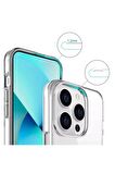 iPhone 13 Uyumlu Space Hybrid Şeffaf Kılıf Crystal Clear Sararmaz Yüksek Kalite Arka Şeffaf Kapak