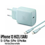  iPhone 13 Uyumlu Şarj Aleti HIZLI PD Şarj Cihazı Apple iPhone 13 Pro 13 Plus 13 Pro Max 25W HIZLI