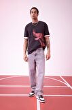 DeFactoFit NBA Chicago Bulls Oversize Geniş Kalıp Bisiklet Yaka Kısa Kollu Tişört B3889AX24SPBK34