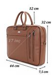 Case Club Laptop Evrak Çantası 17"-17,3'' inç Taban Mat Destekli Omuz Askılı Unisex