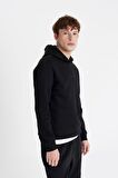 DeFacto Regular Fit Kapüşonlu Baskılı Sweatshirt C6131AX24AUBK81