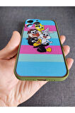 İPhone 13 Pro Uyumlu Looney Tunes Tasarım Tuşları Renkli Telefon Boyun Askılı Set Kılıf