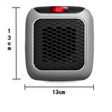 Aksesuarcı 800W Priz Tipi Uzaktan Kumandalı Taşınabilir Fanlı Isıtıcı, Gelişmiş Seramik Teknolojisi ve Ayarlanabilir Termostatlı, Zaman Ayarlı, Otomatik Kapanma