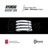 Hyundai Accent Era Krom Kapı Kolu 4 Kapı 2005 Üzeri P. Çelik Uyumlu