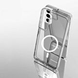 Smcase Samsung Galaxy S22 Plus 5g Kılıf Manyetik Wiriless Destekli Hybrid Kapak Silikon