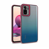 Smcase Xiaomi Redmi Note 10s Kılıf Renkli Bumper Hybrid Flora Silikon