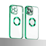 Gpack Apple iPhone 12 Pro Max Kılıf Logo Gösteren Kamera Korumalı Silikon