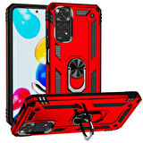 Smcase Xiaomi Redmi Note 11 Global Kılıf Vega Yüzüklü Tank Silikon