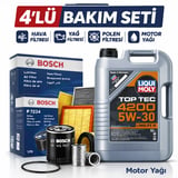 BOSCH Volkswagen Passat 2.0 Dizel Liqui Moly 4200 Motor Yağı Filtre Seti (2015-2022) 4 Lü
