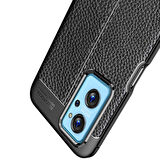 Smcase Oppo A96 4G Kılıf Deri Dokulu Niss Silikon