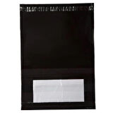 100 Adet Cepli 24x30+5 cm Siyah Kargo Poşeti Küçük Boy Kargo Torbası 80 Mikron