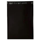 1000 Adet Cepsiz 45x55+5 cm Siyah Kargo Poşeti Battal Boy Kargo Torbası 80 Mikron