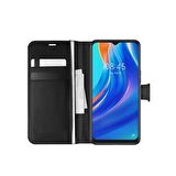 Smcase Tecno Spark 7 Kılıf Kartlıklı Standlı Cüzdan 