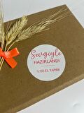 Sevgiyle Hazırlandı Yuvarlak Yapışkanlı Etiket 5x5 cm 100 adet