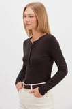Yarım Çıtçıtlı Slim Fit Bluz