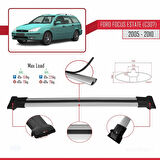 Ford Focus 2 (C307) SW 2005-2010 Arası ile Uyumlu FLY Model Ara Atkı Tavan Barı Gri 2 Adet