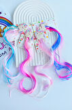 Unicorn Figürlü Renkli Pens Yapay Saç Postiş