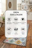Asude Yıkanabilir Yolluk Halı Kaymaz Taban Salon Mutfak Açık Gri