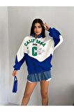 Brg Clothing California Nakışlı Fermuarlı Oversize Salaş Sweatshırt