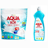AQUABOR DOĞAL MİNERALLİ BULAŞIK TABLETİ 30 ADET KAPSÜL+1 ADET BULAŞIK ELDE YIKAMA DETERJANI
