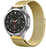 Megafox Samsung Gear Sport/S2/S4 20 mm Uyumlu Hasır Metal Kordon Mıknatıslı Tel Örgü Kayış Bileklik