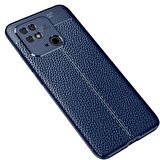 Smcase Xiaomi Redmi 10c Kılıf Kamera Korumalı Deri Dokulu Silikon