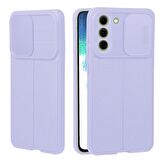 Smcase Samsung Galaxy S22 Plus 5G Kılıf Lensi Kamera Korumalı Deri Dokulu Silikon 