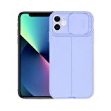 Smcase iPhone 11 Kılıf Lensi Kamera Korumalı Deri Dokulu Silikon 