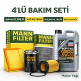 MANN Citroen C4 Picasso 1.6 Blue Hdi Dizel Liqui Moly 4200 Motor Yağı Filtre Seti (2014-2018) 4 Lü