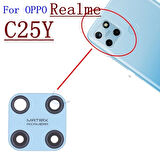 Tkgz Oppo Realme C25Y Arka Kamera Camı Lens Yapışkanlı