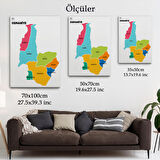 Harita Sepeti Osmaniye İli ve İlçeler Haritası Dekoratif Kanvas Tablo 1436