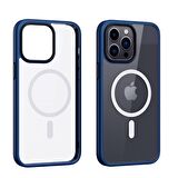 Smcase iPhone 13 Pro Kılıf Manyetik Wiriless Destekli Krom Silikon