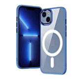 Smcase iPhone 12 Pro Max Kılıf Manyetik Wiriless Destekli Krom Silikon  Wiriless Şarj Aleti