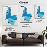 Harita Sepeti Osmaniye İli ve İlçeler Haritası Dekoratif Kanvas Tablo 1438