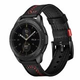 Megafox Amazfit GTS/2 Mini/GTS2/GTS 2E 42mm Uyumlu Deri Kordon Dikişli Dizayn Spor Tasarım Bileklik