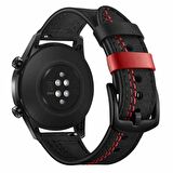 Megafox Amazfit GTS/2 Mini/GTS2/GTS 2E 42mm Uyumlu Deri Kordon Dikişli Dizayn Spor Tasarım Bileklik