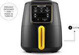 Karaca Air Pro Cook Köz XL Airfryer Fritöz Black Gold 4 Kişilik