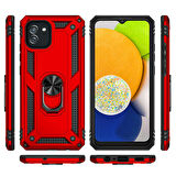 Gpack Samsung Galaxy A03 Kılıf Vega Sert Silikon Tank Standlı Yüzüklü Mıknatıslı