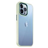 Smcase iPhone 14 Pro Kılıf Renkli Bumper Hybrid Krom Silikon
