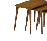 Bengi Zigon OSM OVAL Parlak Ceviz  Kayın İnce torna Retro ayak El Yapım